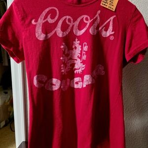 'Coors Cougar' Red Short Sleeve Tee